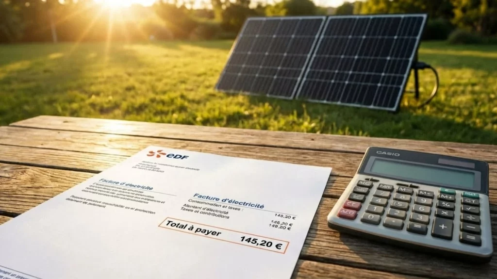 Facture électricité et calcul de rentabilité kit solaire plug and play